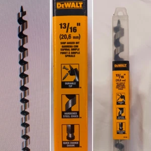 DEWALT DW1684 13/16-INCH BY 17-INCH AUGER BIT QUICK CHANGE SHANK - Picture 1 of 10
