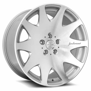 22x10.5 MRR HR3 5x114.3 +40 Silver Machine Face Wheels (Set of 4) - Picture 1 of 3