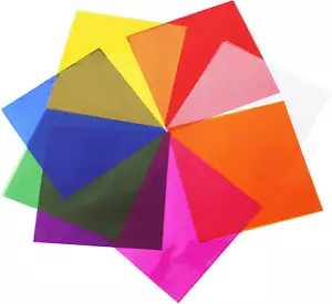 Colored Cellophane Sheets,8X8 Inches Cello Sheets Colored Plastic Cellophane Wra - Picture 1 of 12