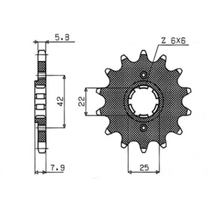 PIGNONE S ACCIAIO P520 D15 SUNSTAR PER HONDA 600 XL RM / LM 1985-1987 - Picture 1 of 1