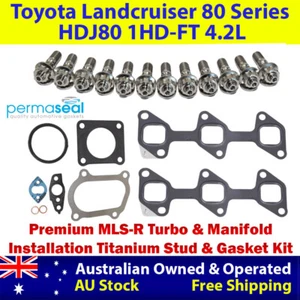 Permaseal Turbo&Manifold Titanium Stud&Gasket Kit For Toyota 80 Series 1HD 4.2L - Picture 1 of 7