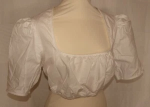 H316 - h. moser Damen Dirndl Bluse - Gr. 48 - weiß - Bild 1 von 7