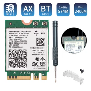 Carte Bluetooth Intel Wifi 6 AX200 AX200NGW M.2 2230 carte réseau bande Daul - Photo 1/7