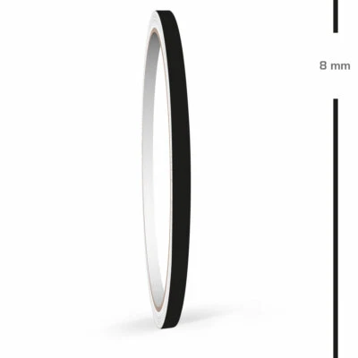 Zierstreifen 8mm 10 Meter Schwarz Matt RAL 9005 Auto Boot Motorrad Wohnmobil - Bild 1 von 4