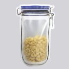 Blue Glass Jar Plastic Stand-Up Zip Seal Pouch for Dry Food Products (5.9x9.4")