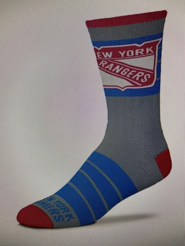 New York Rangers NHL Unisex Quad Socks Size Men (5-10), Women (6-11) - NWT Cover