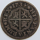 1734 SPA Spain 1 Real Felipe V, Seville Mint, -K1387-
