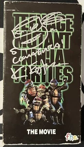 Kevin Eastman Signed Teenage Mutant Ninja Turtles Movie VHS W Sketch Beckett COA - Picture 1 of 6