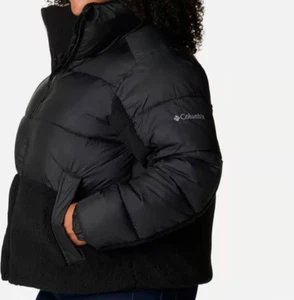 **NEW PLUS SIZE 3X Columbia Sherpa Women's Puffer Black Jacket Coat** - Picture 1 of 2