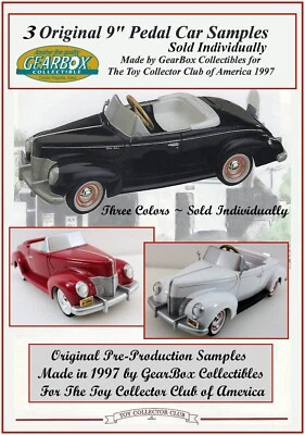 Three 1940 Ford Coupe 9” Pedal Cars ~ Pre-Production Samples ~ Sold Individually - Image 1 of 4