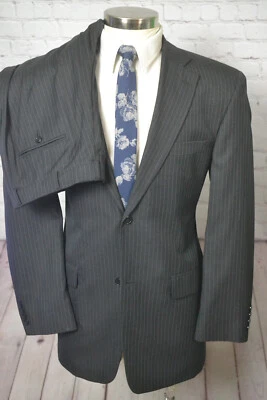 Traje Haggar Para Hombres Gris Calce Clásico Rayas 2 Piezas 42L Chaqueta 34x30 Pantalón Foto 1 de 4