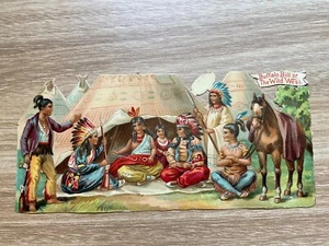 1880's BUFFALO BILL’S WILD WEST DIE CUT VICTORIAN CARD W. F. Cody RARE ONE - Bild 1 von 5