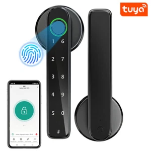 Serratura Porta Smart Impronta Digitale Serratura Porta Biometrica con Maniglia e Controllo App WiFi e - Foto 1 di 11