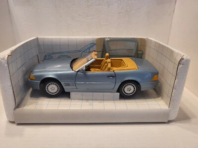 NIB REVELL 1:18 DIECAST MODEL BLUE TAN 1990 MERCEDES BENZ 500SL - Image 1 of 4
