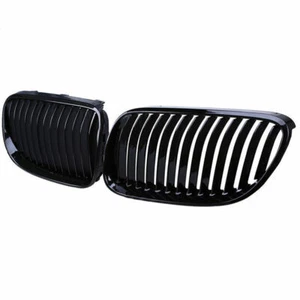 2X for 2011-2013 BMW E92 E93 328i 335i Coupe LCI Gloss Black Front Kidney Grille - Picture 1 of 10