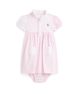 Girl's Polo Ralph Lauren Kids Knit Oxford Fun Shirtdress & Bloomer (Infant) - Picture 1 of 3