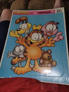 New Sealed Vintage 1978 -1980 Golden Frame Tray Puzzle -"Garfield" Ages 3 to 7 - Picture 1 of 3