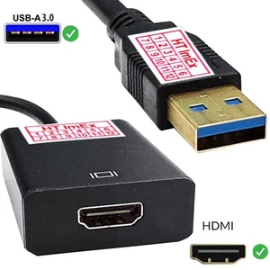 3.0 USB-A zu HDMI Adapter 4K UDH Typ A auf HDMI für Samsung MacBook Notebook PC - Afbeelding 1 van 9