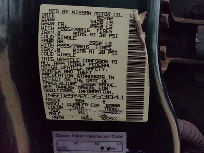 Driver Left Front Door Electric Fits 01-04 FRONTIER 334966 - Image 1 of 4