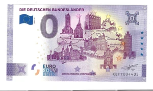 0 Euro Schein   Die Deutschen Bundesländer  Mecklenburg Vorpommern - Picture 1 of 1