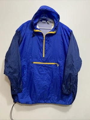 Chaqueta de Lluvia Rompevientos Pro Spirit DE COLECCIÓN 3XL Azul 1/2 Cremallera Bolsillo Cordones Foto 1 de 4