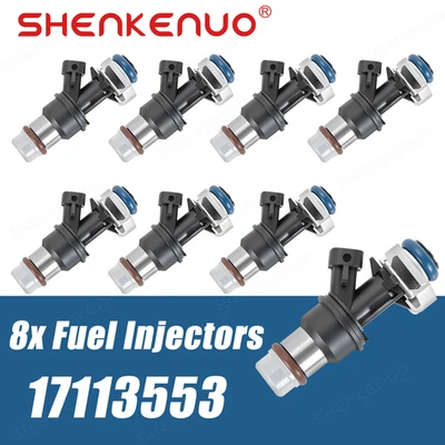 4 pares de inyectores de combustible 17113553 actualización para 01-06 Chevrolet Silverado 2500 HD 8,1 L Foto 1 de 4