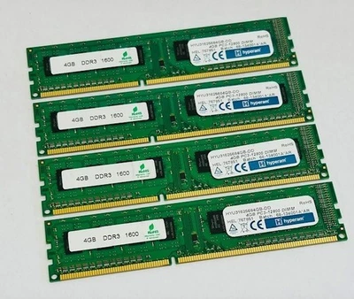 4 x 4GB (16GB Kit) Hypertec HYU31625684GB PC3-12800 1Rx8 DDR3 Computer Modules - Image 1 of 4