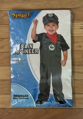 Spirit 万圣节火车工程师万圣节服装 学步儿童 尺寸 L 3T-4T 全新 — 第 1/2 张图片