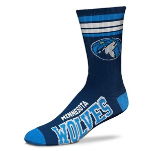 Minnesota Timberwolves Erwachsene Team Farbe Socken für nackte Füße 4-Streifen Deuce - Bild 1 von 3
