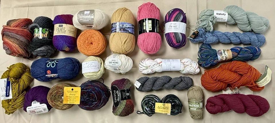 HUGE Yarn Lot DK, Worsted, Malabrigo, Schaefer, Alchemy, Knit Picks, Plymouth - Image 1 of 4