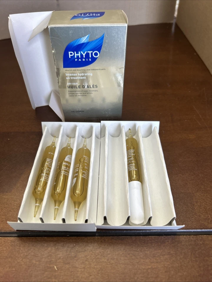 Phyto Huile D'Ales Pre-Shampoo Intense Hydrating Oil Treatment 4 x 0.33 oz NIB - Image 1 of 4