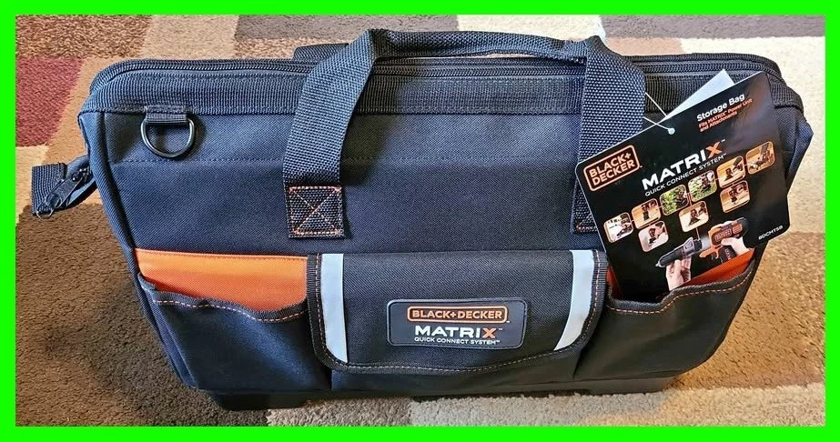 Black & Decker BDCMTSB 21" Wide-Mouth Matrix Storage Tool Bag + Shoulder Strap - Image 1 of 4