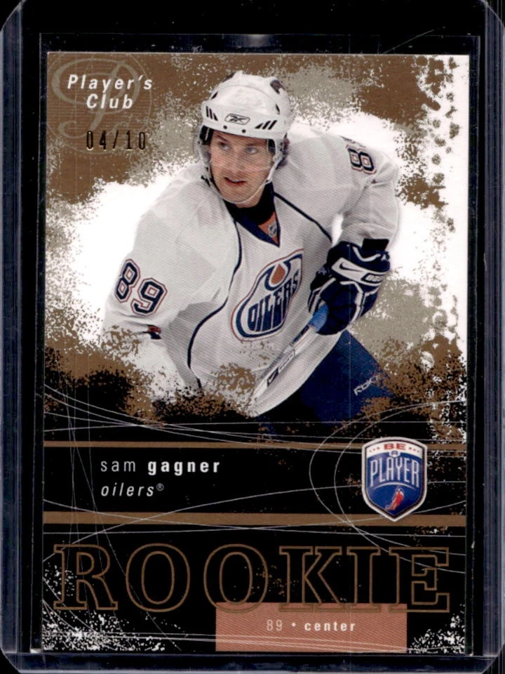 2007-08 Upper Deck Be a Player Sam Gagner Player's Club Rookie RC #4/10 Oilers - Image 1 of 2
