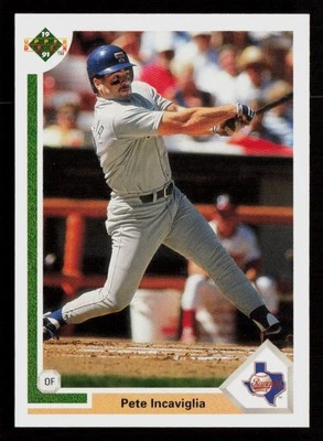Pete Incaviglia 1991 Upper Deck #453 Texas Rangers Baseball Card - Image 1 of 2