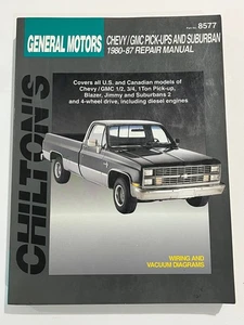 Manual de reparación Chilton’s #8577 Chevrolet GMC Pick-Ups and Suburban 1980-1987 - Imagen 1 de 4
