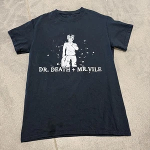 Camiseta de música industrial rara Dr. Death + Mr. Vile Denver para hombre M envío rápido gratuito - Imagen 1 de 5