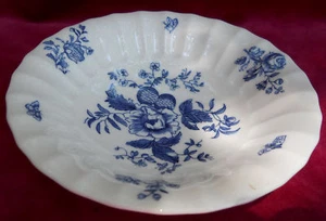 2 ROYAL WORCESTER BLUE SPRAYS FRUIT/DESSERT BOWLS FLORAL - Imagen 1 de 2