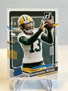2023 Donruss Rated Rookies #333 Dontayvion Wicks - Green Bay Packers ! - Picture 1 of 2