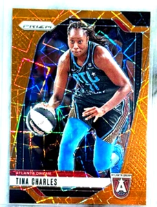 Tina Charles 2024 Panini Prizm WNBA Orange Lazer Prizm Card-#36 Atlanta Dream - Picture 1 of 4