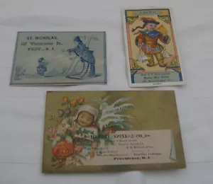 3 19TH C. PROVIDENCE RI TRADE CARDS “RS. S.E. HEMINGWAY HUMAN HAIR GOODS FORMERL - Picture 1 of 2