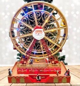 Rueda de Navidad Wizardi con Papá Noel. Decoración navideña animada. Navidad Vi... - Imagen 1 de 5