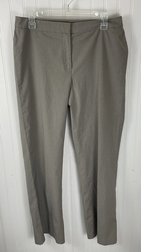 Peck & Peck Womens Pants  Brown Check Wide Leg  Size 8 - Image 1 of 4