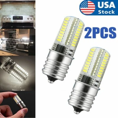 US 2 Pack E17 LED Bulb Dimmable 4W Microwave Light Bulbs 6000K Daylight White - Image 1 of 4