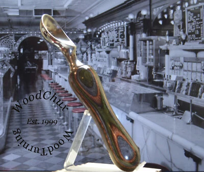 Handmade Colorgrain Wood Ice Cream Scoop Or Pizza Cutter Heavy Stainless 231 - Image 1 of 4