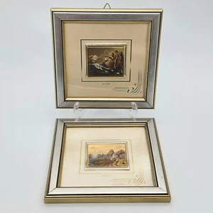 Polychromes on 23 kt gold leaf - Made in Italy. Second half 20th century Framed - Picture 1 of 17