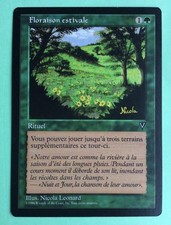 Mtg magic card summer flowering summer bloom visions 1996 ext..