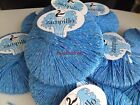 10x Cigno Nero ZAMPILLO ~85% Cotton Novelty Yarn~ Blue with Multi-Colour Flecks