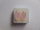 Chinese Pink Chalcedony Top Front To Back Drilled  Faceted Oval Cut Beads 8x16MM