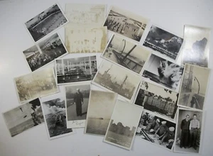 RPPC MILITARY US NAVY WAR & WORK WWI & WWII 20 REAL AZO EKC PHOTO POSTCARD LOT! - Picture 1 of 11