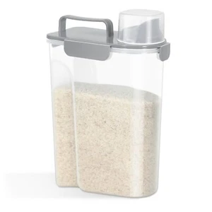 Rice Container 10 Lbs Kitchen Pantry Food Storage Container Small Pet Dog Cat... - Picture 1 of 7